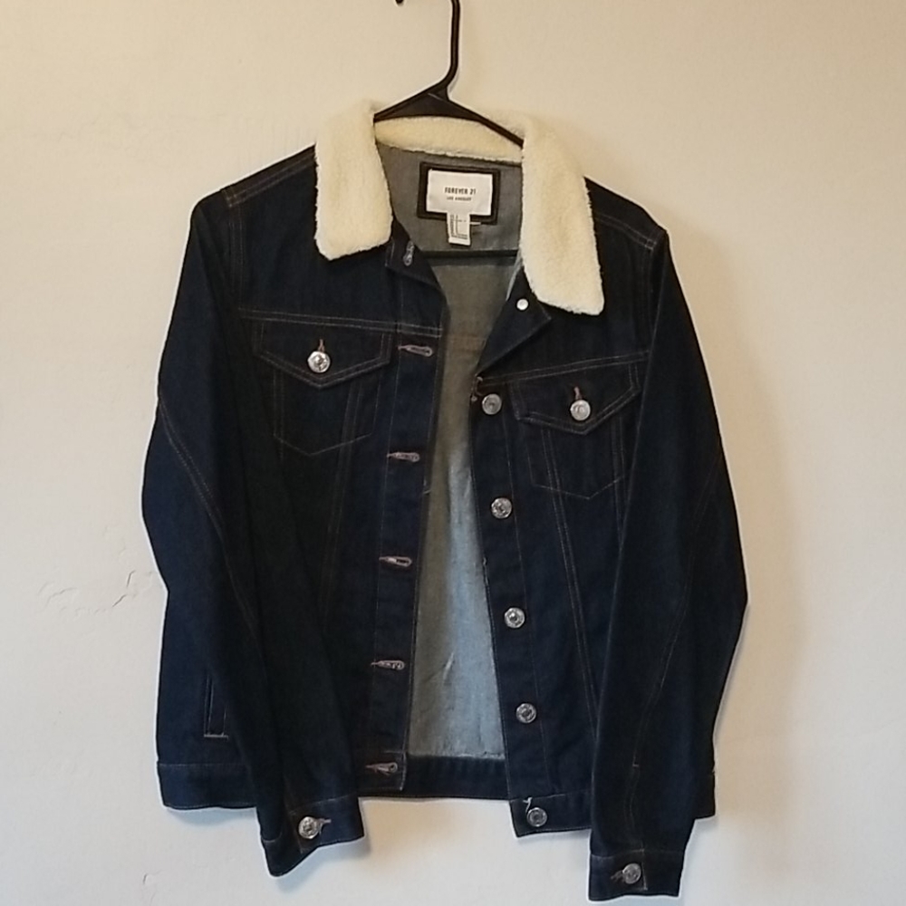 Forever 21 sherpa denim jacket